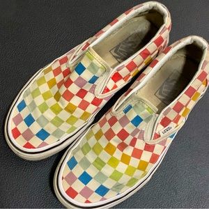 Rainbow Checkered Vans